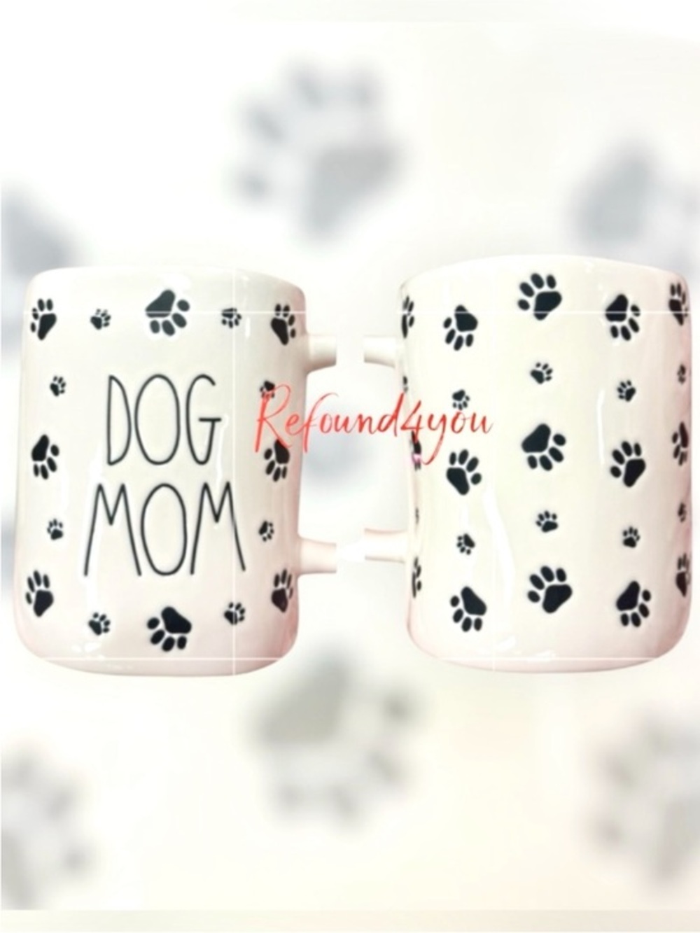 Rae Dunn - ‘Dog Mom & Paws’ Ceramic Mug. NWT. Firm!